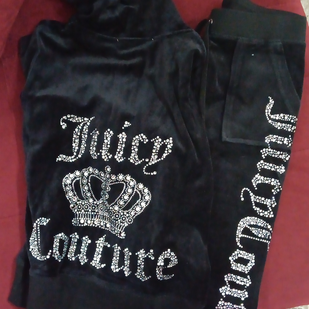 Juicy couture velour tracksuit (black/medium)